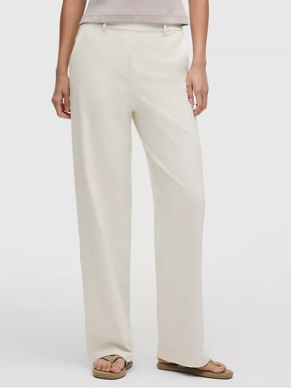 Lululemon women’s S Regular Daydrift High-Rise Straight-Leg Trouser light ivory